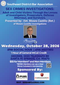 October 2026 General Meeting Flyer